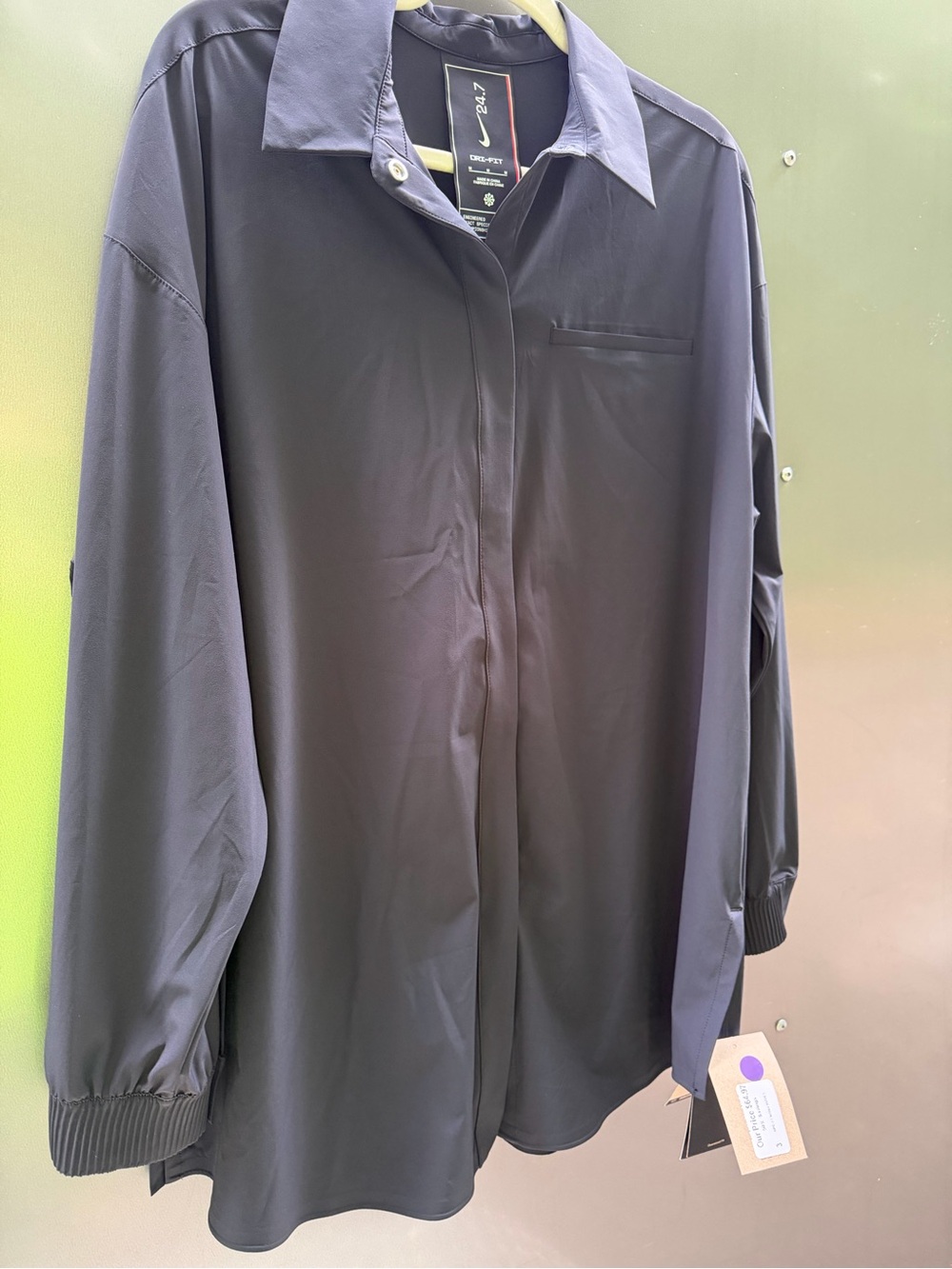 Womens Black Lightweight Button-Front Jacket